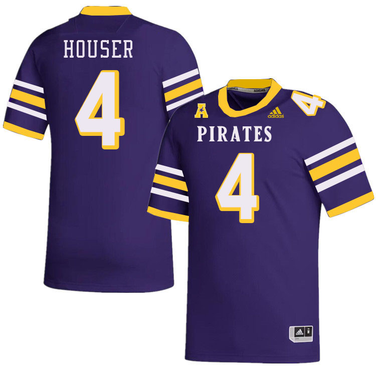 Men #4 Katin Houser ECU Pirates College Football Jerseys Stitched-Throwback